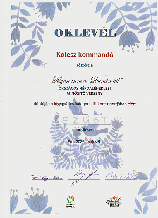 Népdal oklevél 4